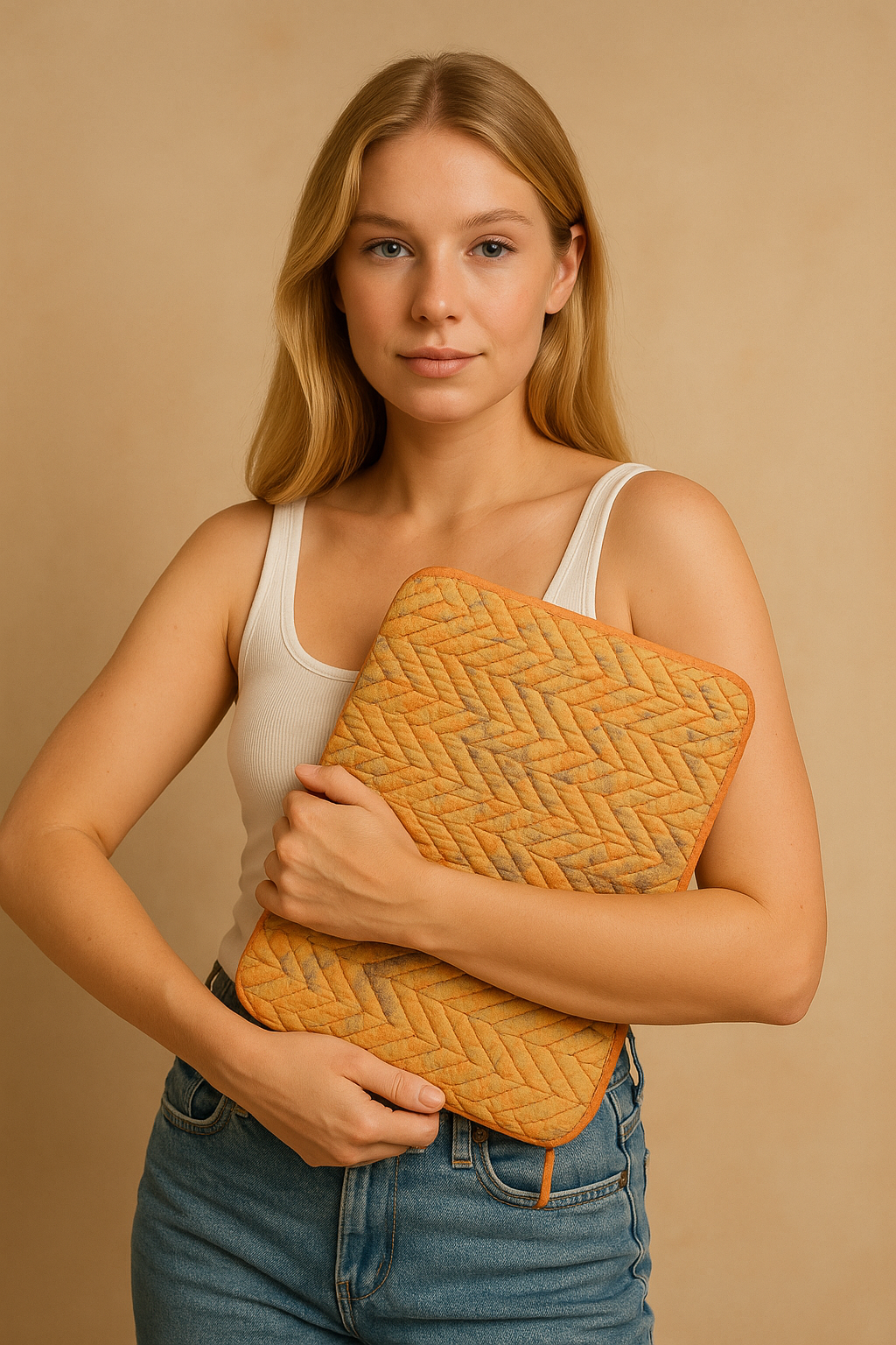 Qulilted laptop sleeve 13-14" silke Iwasasari