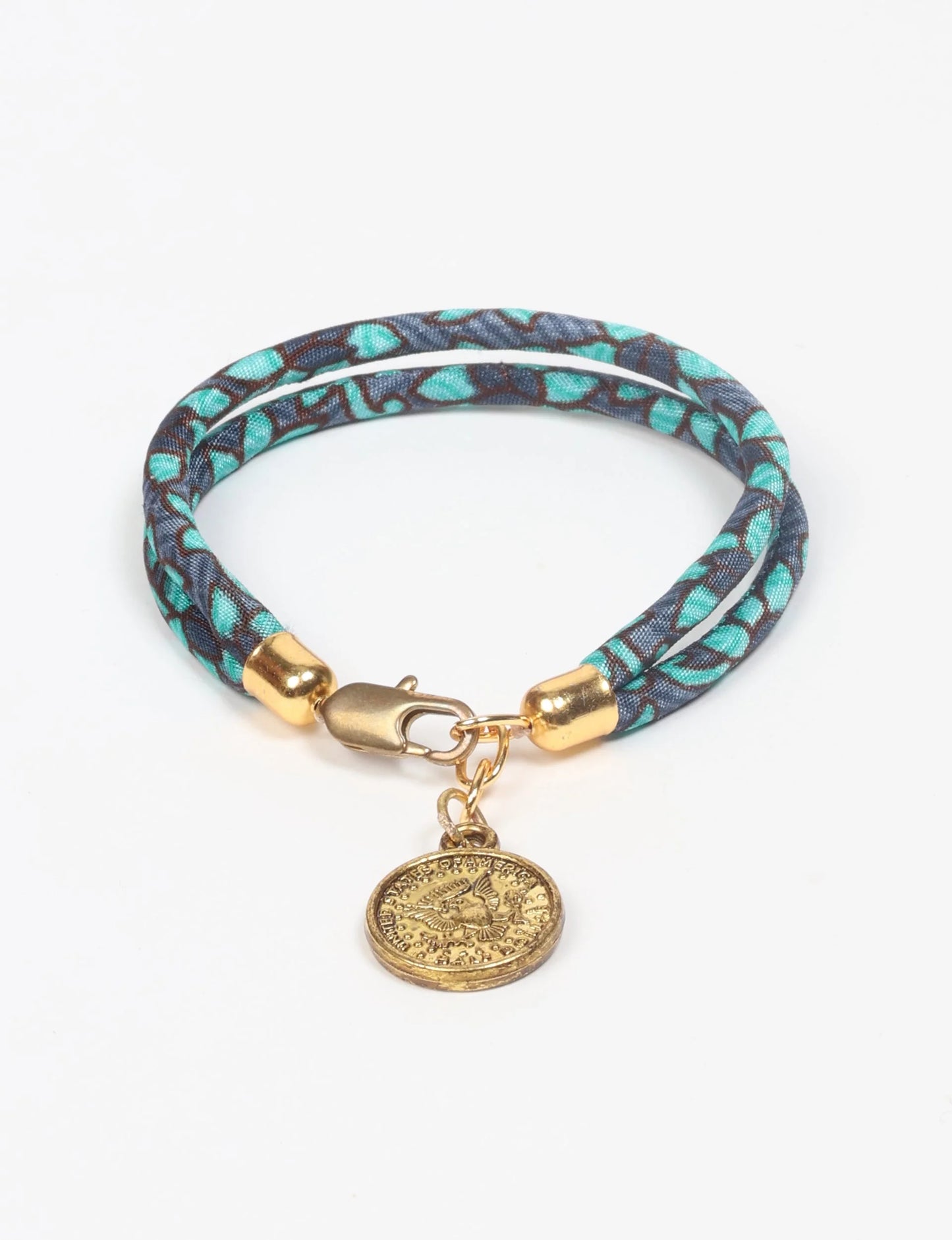 Rope bracelet silke medaljong Iwasasari