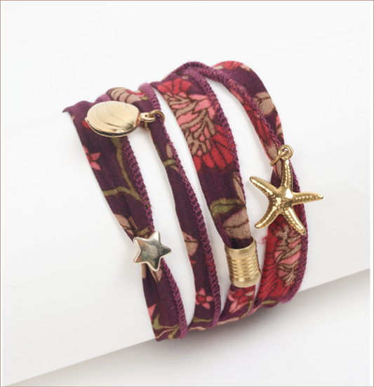 Wrap around bracelet with charm