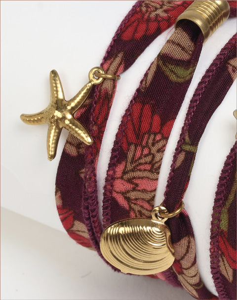 Wrap around bracelet with charm