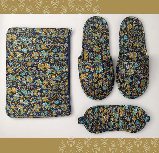 Quilted travel set silke Iwasasari
